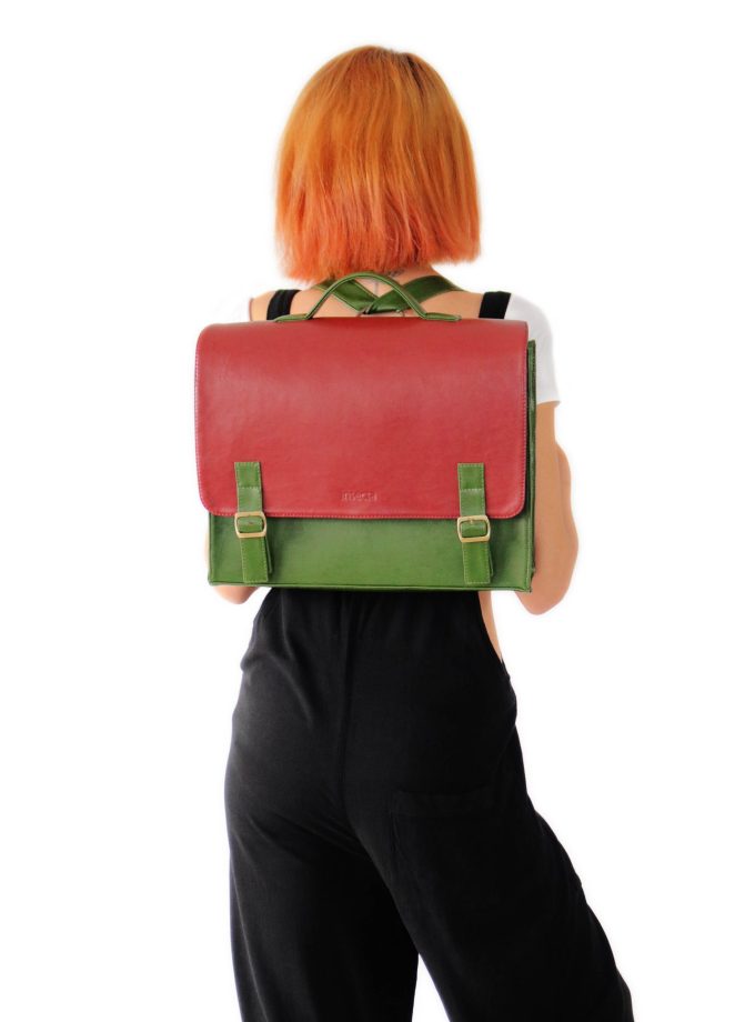 Maletín - Mochila L de Cactus Rojo – Verde