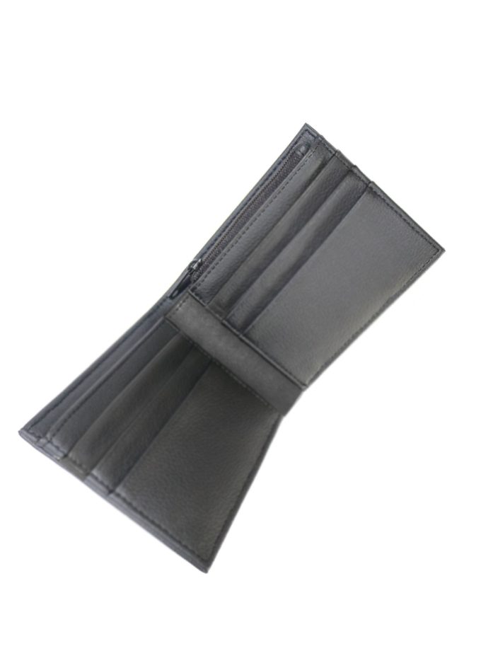 Billetera Retro de Cactus Azul – Negro