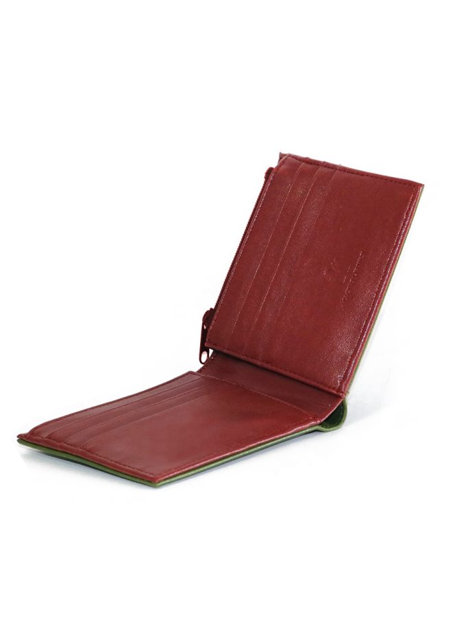 Billetera Retro de Cactus Verde – Rojo