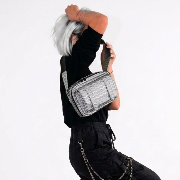 Bolso Upcycling Holográfico Plata