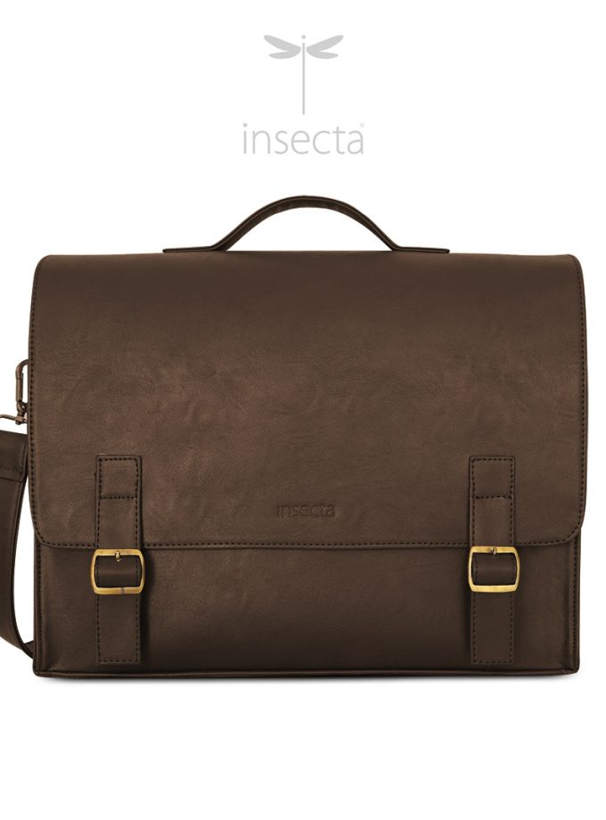 Maletín Mochila Vegano Insecta Perú Marrón Madera