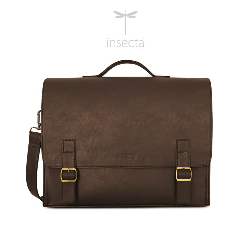 Maletín Mochila Vegano Insecta Perú Marrón Madera