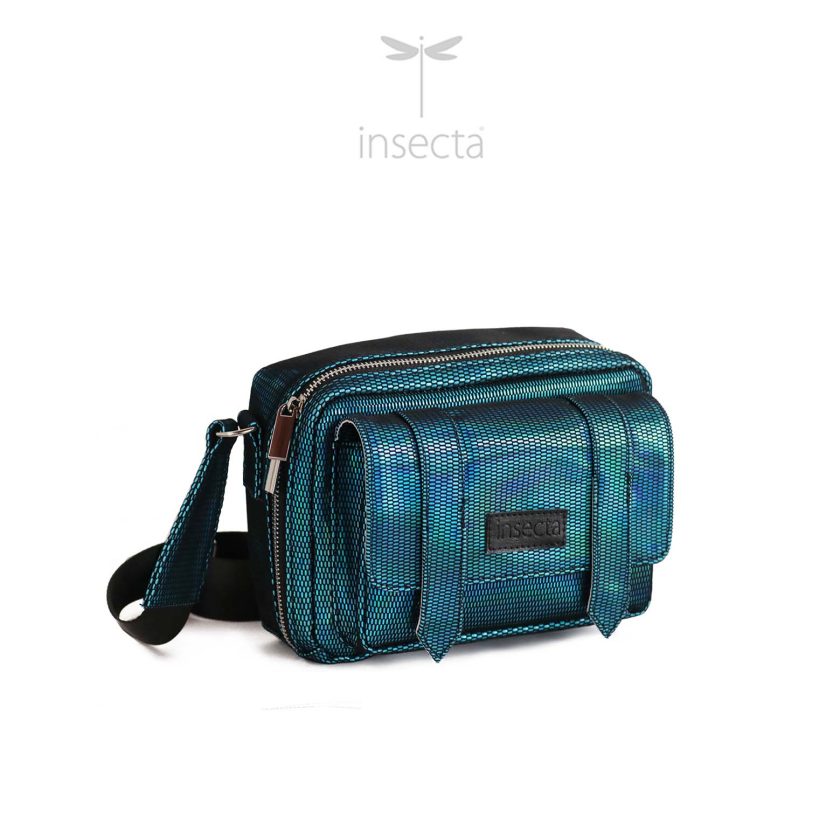 BOLSO HOLOGRAFICO CUADRADO VEGANO INSECTA