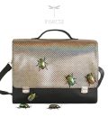 maletín dorado insecta vegano