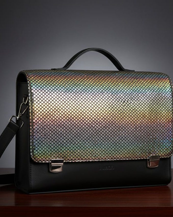 Maletín - Mochila L de Cactus Holográfico Dorado